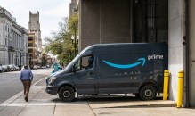 An Amazon Prime van in New Orleans