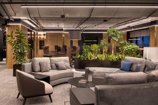 lounge zone with a collaboration zone