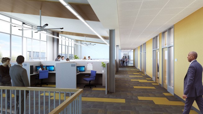 Interior, Jefferson Union High School District Office and Adult School, Daly City, Calif.