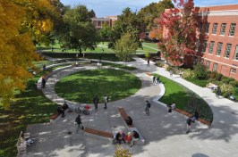 1.   For the fall 2021 term, the University of Oregon unveiled a unique landscape space on its Eugene campus that accommodates outdoor classes, casual meetings, and events.