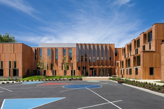The media center entry façade