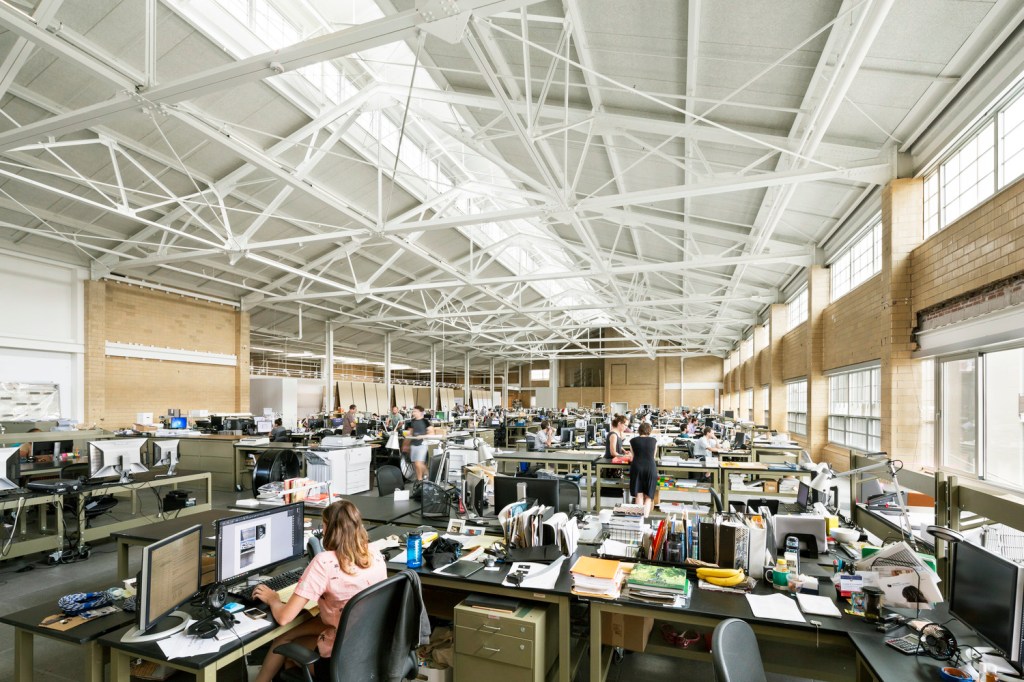 Philadelphia-based firm KieranTimberlake renovated their offices in 2016, turning their workspace into a lab to test decarbonization strategies.