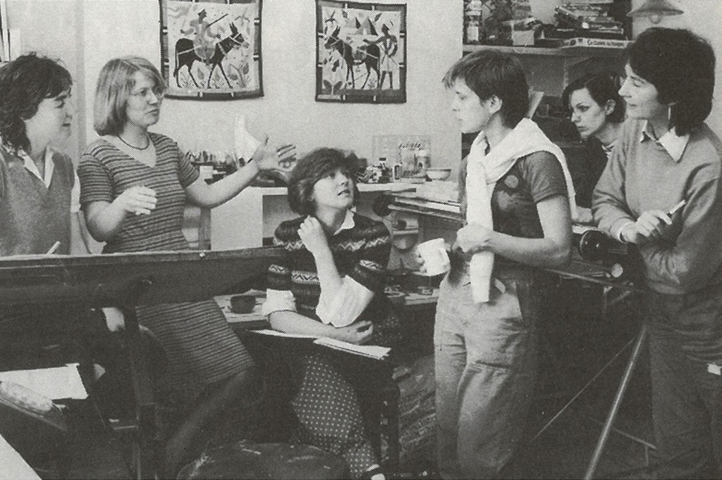 From left to right: Matrix Design Co-operative members Barbara MacFralane, Anne Thorne, Susan Francis, Julia Dwyer, Cath Taylor and Kate Baker.