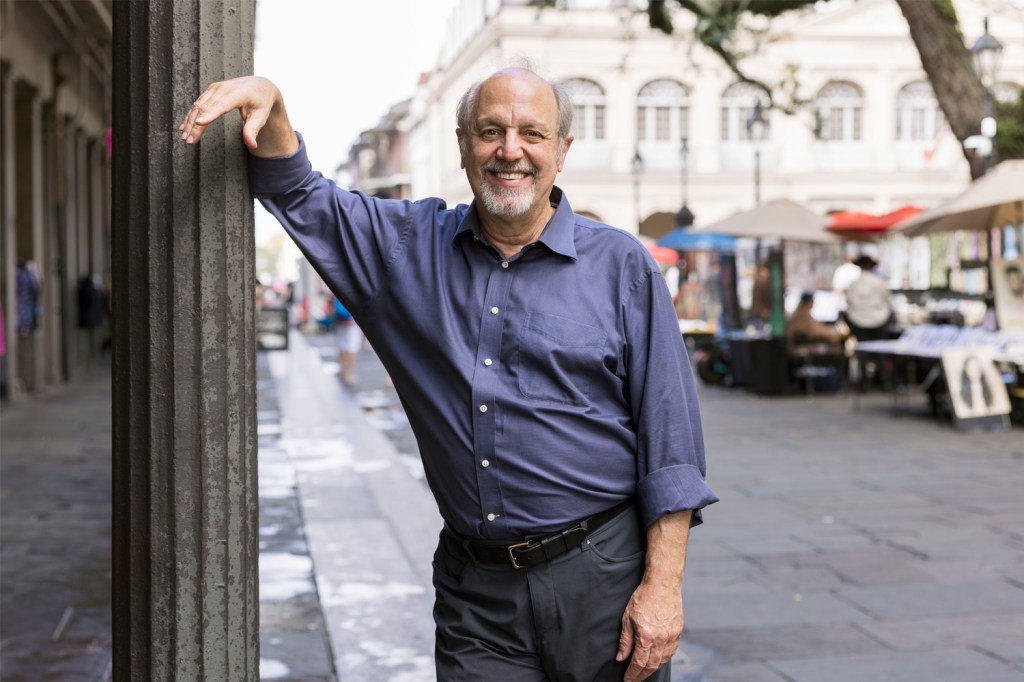 New Orleans, LA. Jackson Square in the French Quarter. Portrait of Architect Steven Bingler, Founder of Concordia and Shibusa Systems.