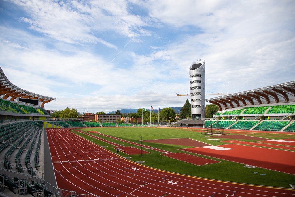 The SRG-designed Hayward Field at the University of Oregon in Eugene, Ore.