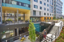 MS wanted Casa Adelante to fit the more industrial character of the neigborhood.