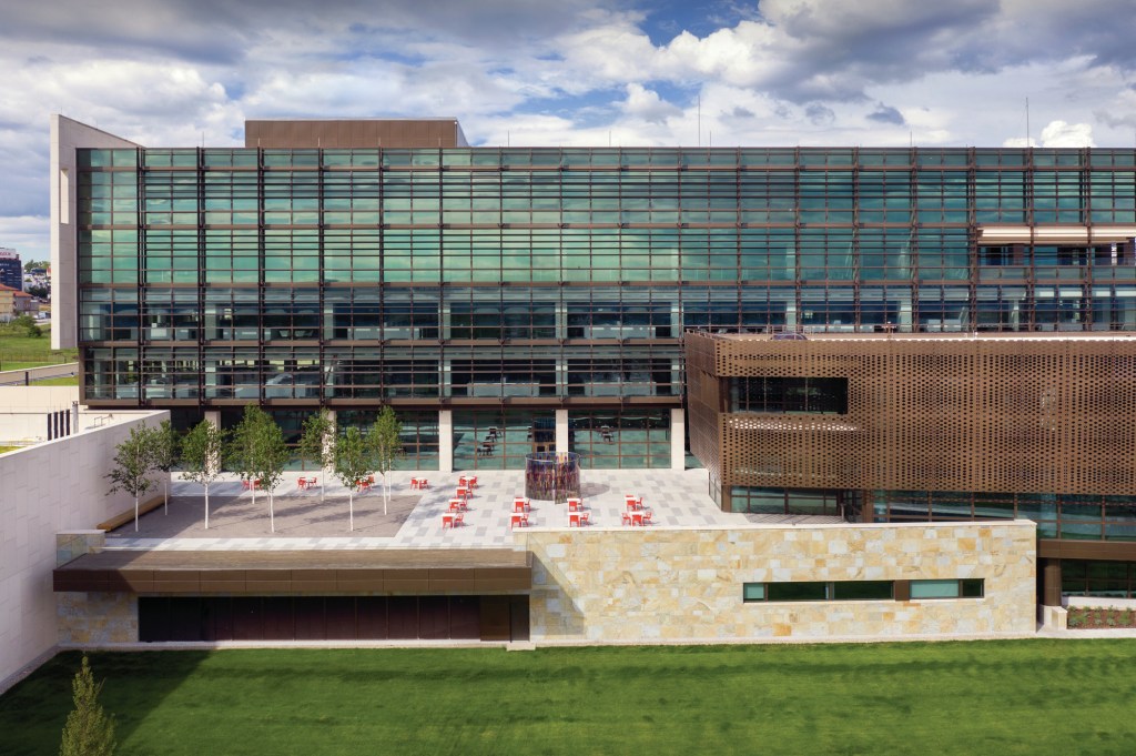 The new United States Embassy in Pristina, Republic of Kosovo, has achieved LEED Gold certification. It was designed by Davis Brody Bond, with Page Southerland Page, Inc. as the architecture of record.