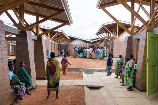 Expectant mothers in the courtyard of Maternity Waiting Village in Kasungu, Malawi.
