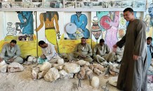 Alabaster artisans in Luxor, Egypt.