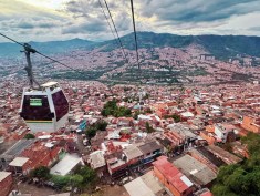 View of Medellin from a Metrocable car.