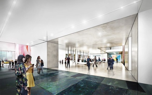 Concept+sketch+for+The+Museum+of+Modern+Art.+View+of+the+lobby%2c+looking+west.
