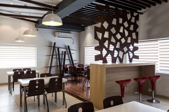 The colour palette is somber using beiges, browns and whites