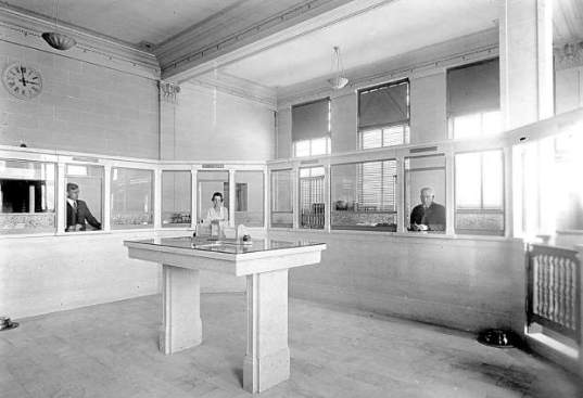 Historic banking hall, used as a bank until 1968.