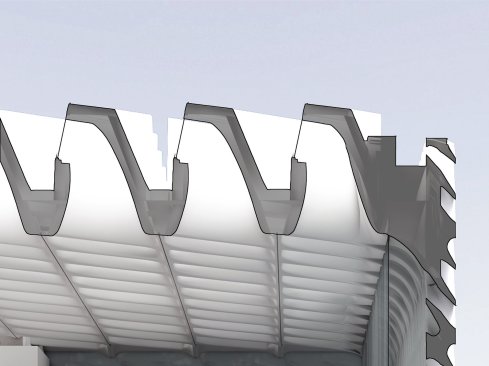 Roof section detail.