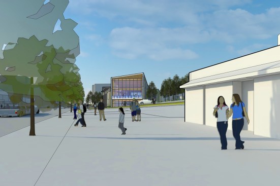 Rendering of view facing south. (Oct. 2015)