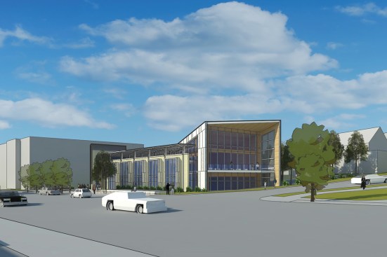 Rendering of northeast corner. (Oct. 2015)