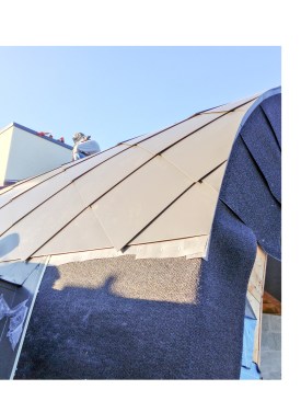 DELTA®-TRELA protects the zinc roof from corrosion.