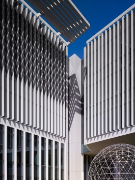 The east courtyard inside corner detail