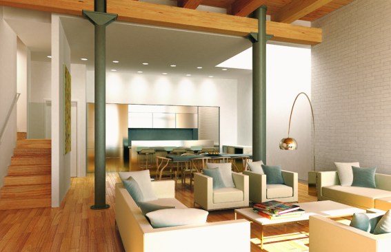 Glass Penthouse Living Room