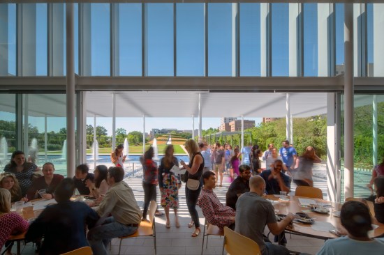 Initially programmed to replace the former Garden Club space, the Meeting Room is designed to be a flexible, multi-purpose venue for lectures, meetings, and weddings.