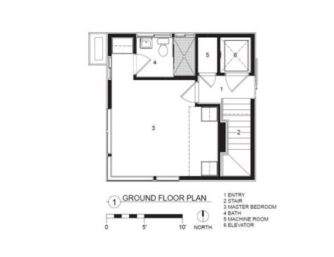 The Tower Houses first-floor plan.