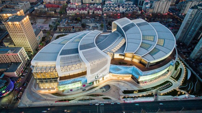 Olympia 66 in Dalian, China, by Aedas - Aerial View(Night)
