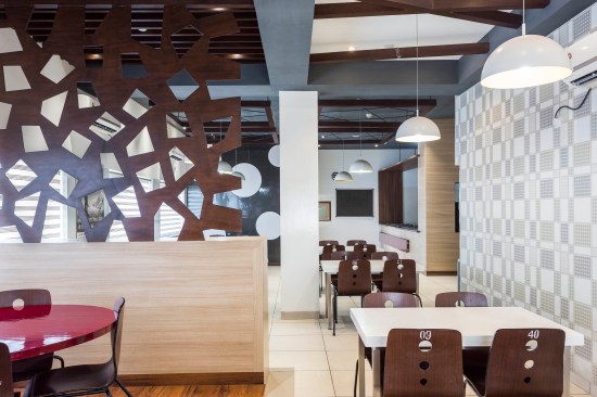 The furniture is borrowed from a training room to be renovated.