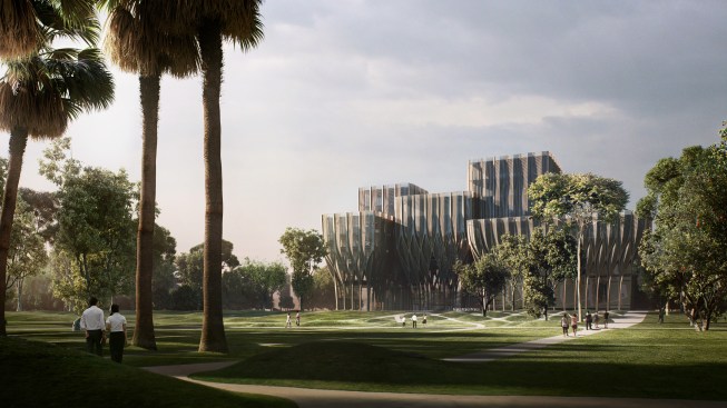 Sleuk+Rith+Institute+-+South+Facade+%26+Memorial+Park
