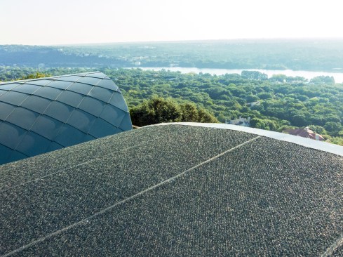 Stunning views of skyline and river.