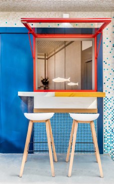 Outdoor seating window