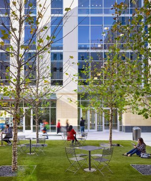 Lamar Central courtyard in use
