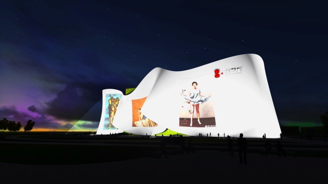 Advertising on the facade