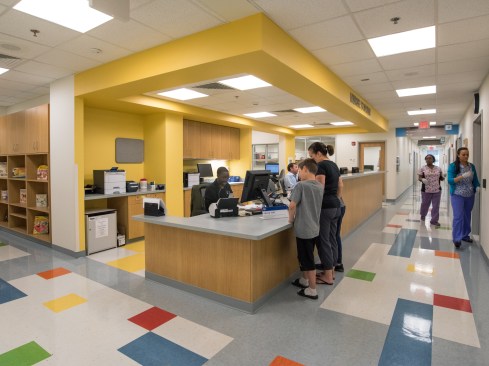 Nurse station on the Children's Hospital floor