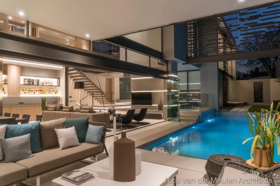Outdoor lounge and swimming pool