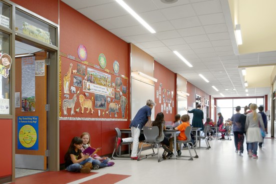 Breakout space in hallways.