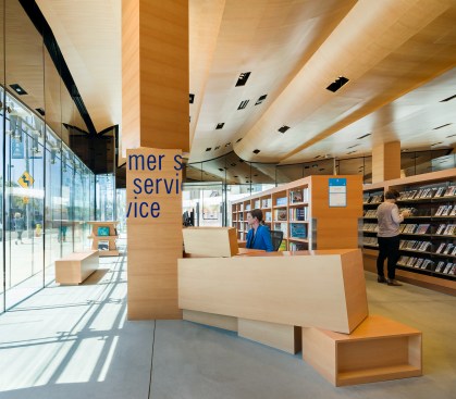 South entrance and circulation desk