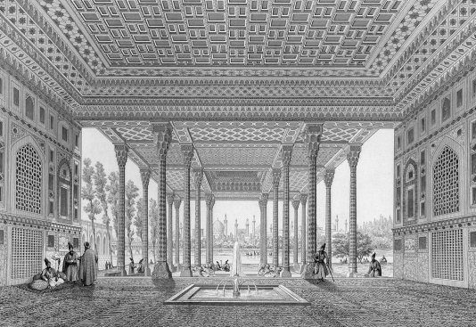 Pavilion of Ayine Khaneh interior view perspective