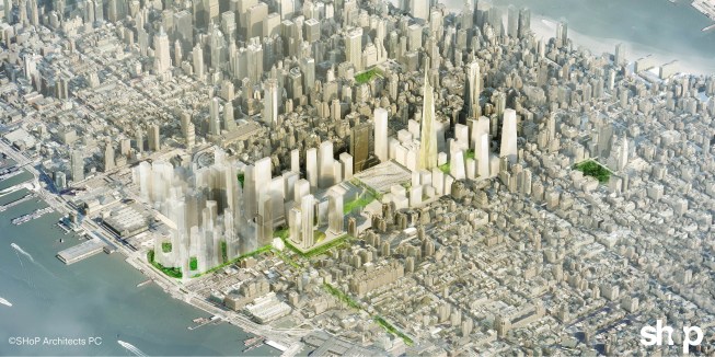 Gotham Gateway, aerial view. 