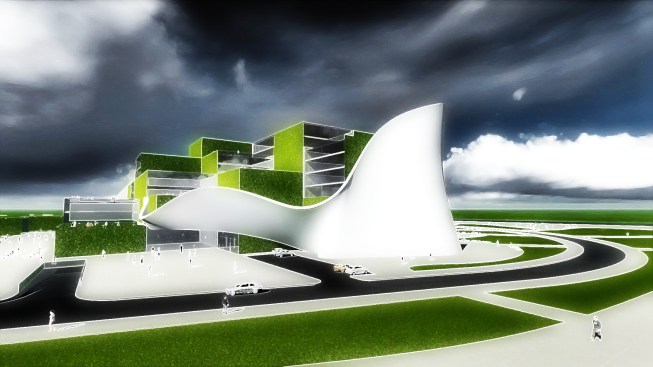 Green cubes + sheet of paper