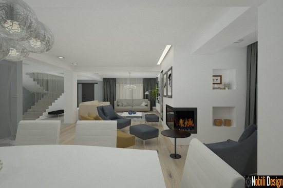 Un proiect de design interior pentru o casa moderna realizat de echipa Nobili Interior Design in Bucuresti. Articol galerie poze design interior casa moderna Bucuresti.
