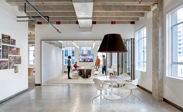 Living area, open to conference room