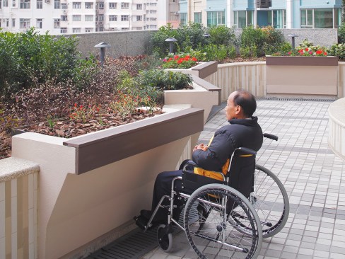 Homey and safe public spaces are provided for social activities