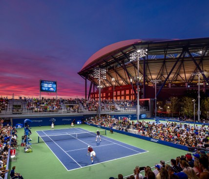 National Tennis Center during 2016 US Open with Arthur Ashe Stadium