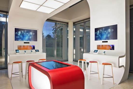 Global Technology Company Lobby Showcase by REMIGER DESIGN