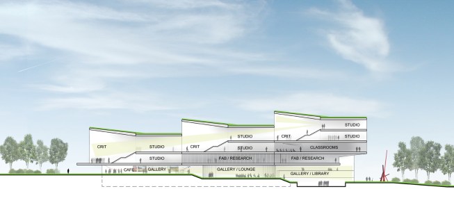 2013 Design Competition: Diagrammatic section showing program. 