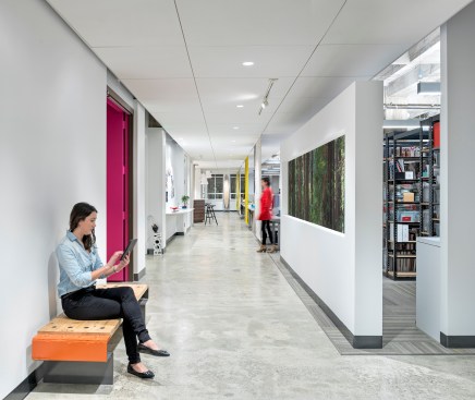 Corridor gallery and materials library 