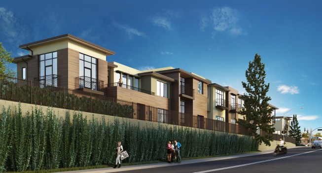 View along Colorado Blvd