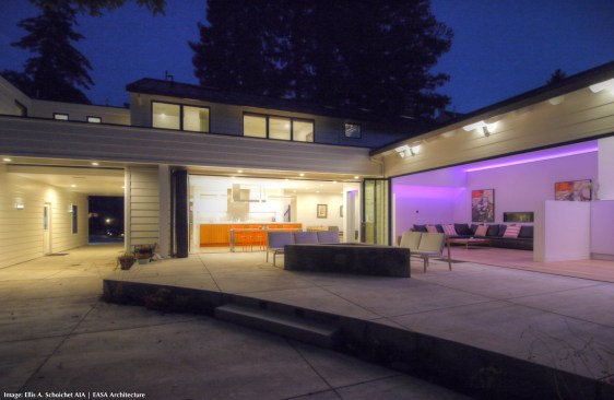 After- View from rear yard (doors open)