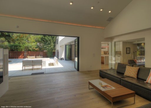After- View from Family Room to patio (doors open)