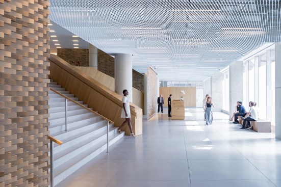 Lobby stair to courtyard